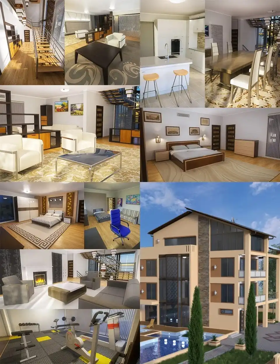 Modern House 2 Bundle_DAZ3DDL