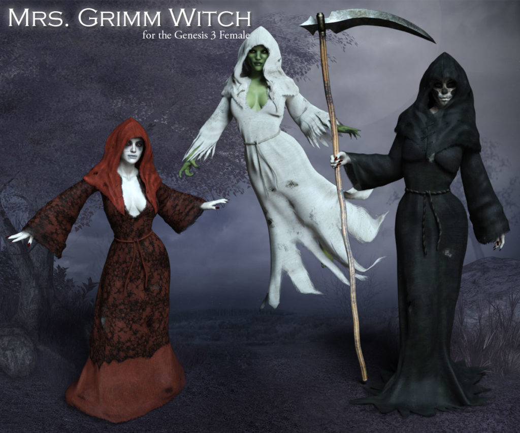 Mrs. Grimm Witch for G3F_DAZ3DDL