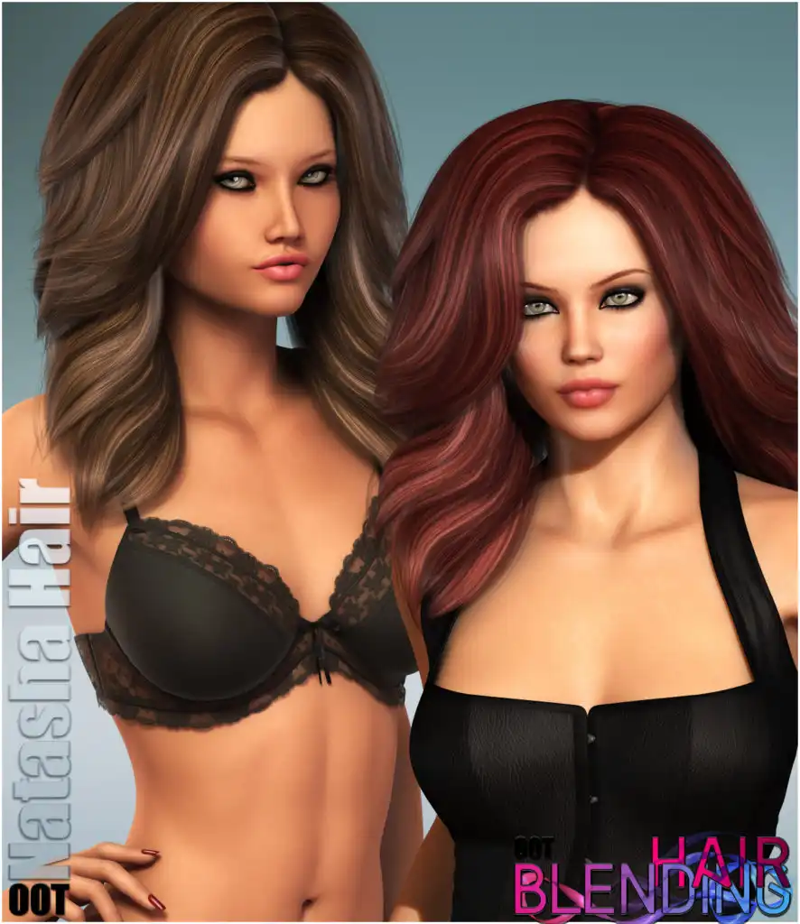 Natasha Hair and OOT Hairblending_DAZ3DDL