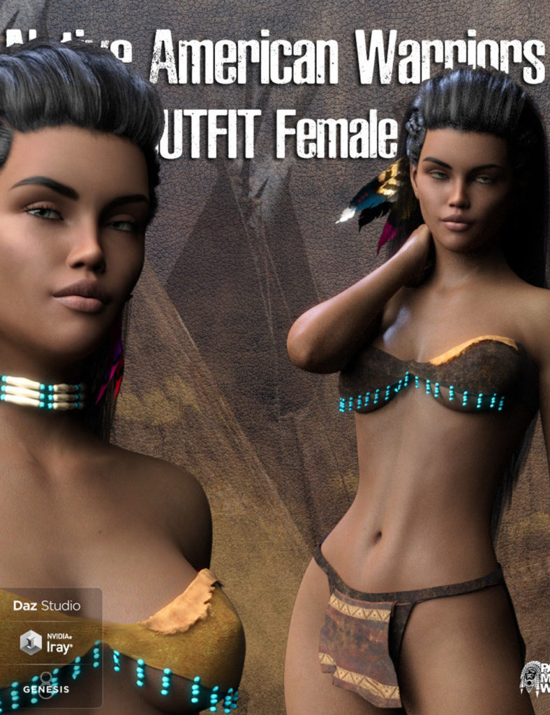 Native American Warrior Outfit for G8F_DAZ3D下载站