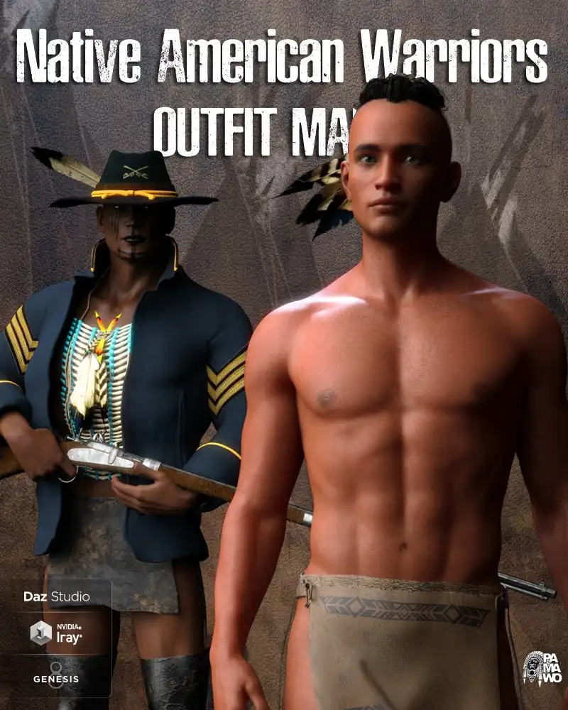 Native American Warrior Outfit for G8M_DAZ3DDL