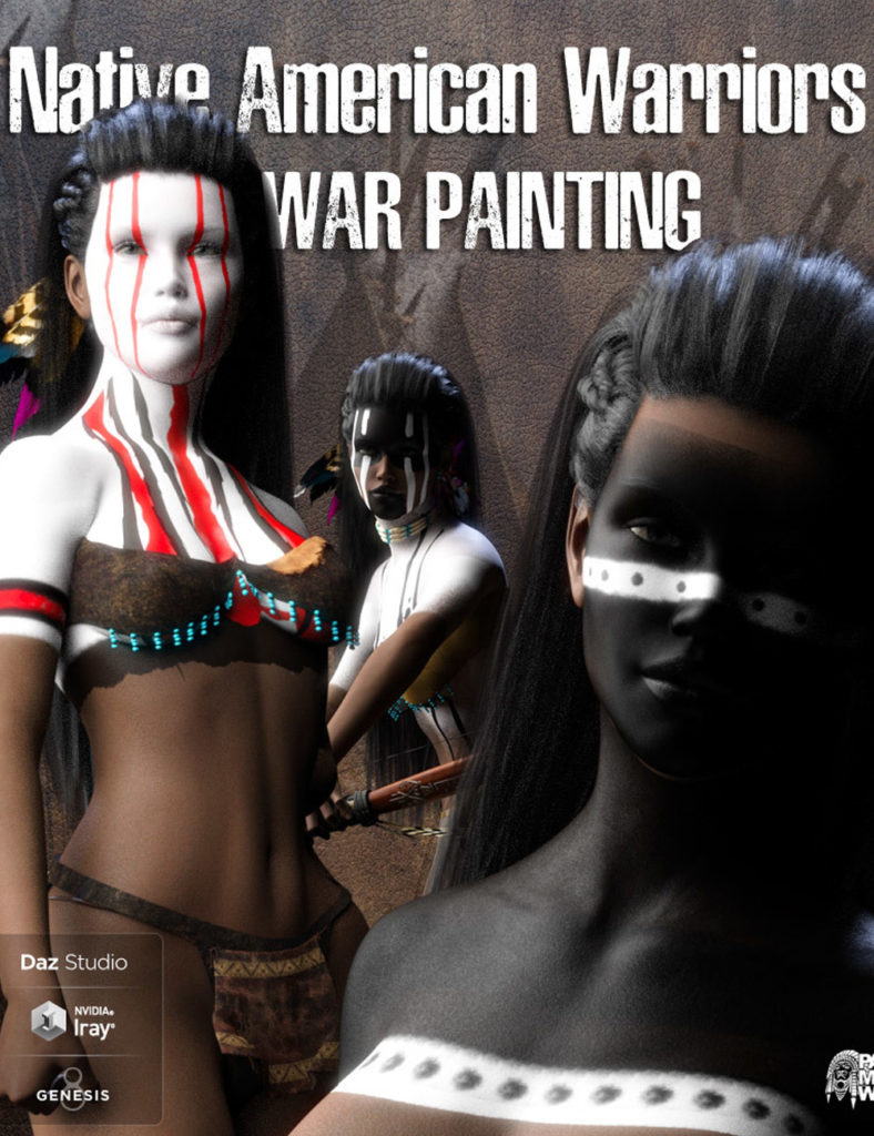 Native American Warrior War Paintings for G8F_DAZ3DDL