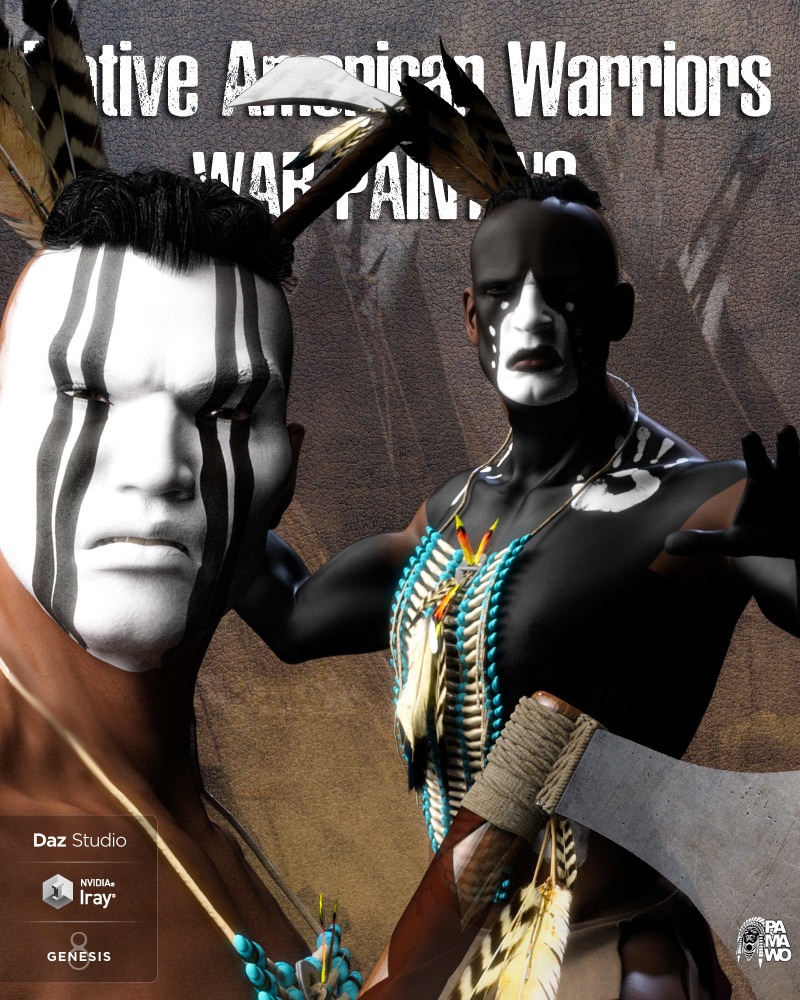 Native American Warrior War Paintings for G8M_DAZ3DDL