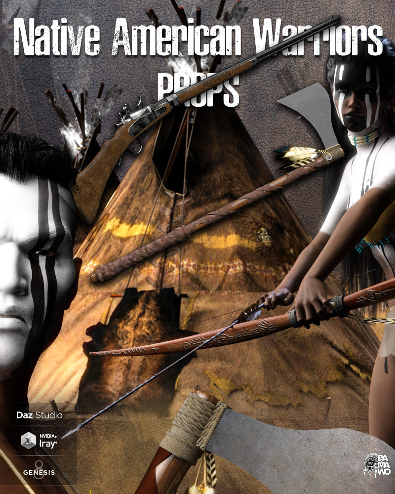 Native American Warrior Props for DS_DAZ3D下载站