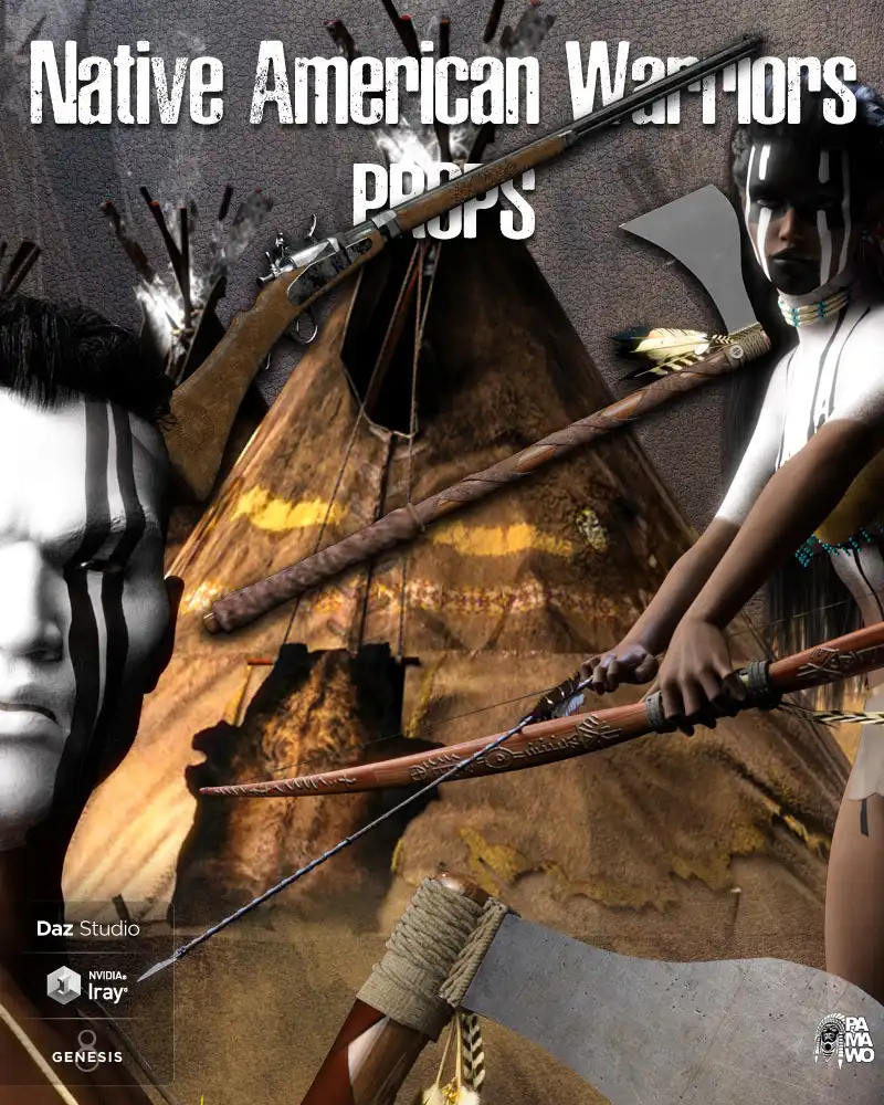 Native American Warrior Props for DS_DAZ3DDL