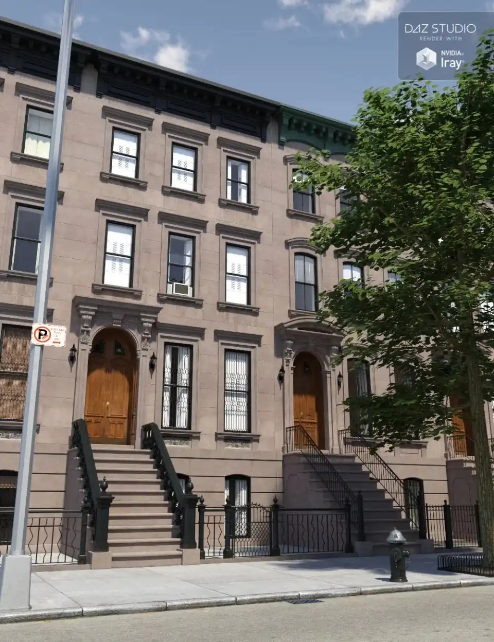 New York Brownstones_DAZ3DDL