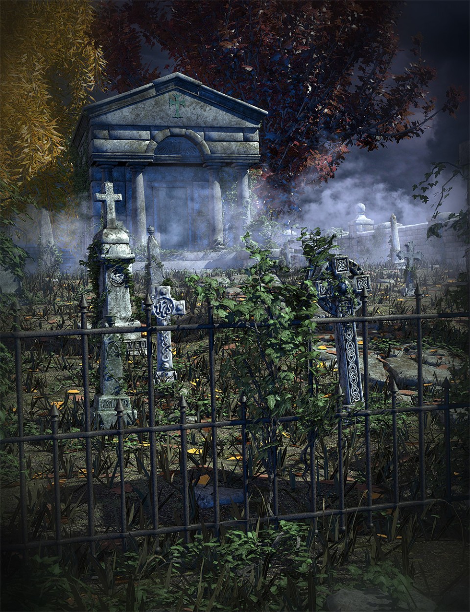 Oak Hill Cemetery Bundle_DAZ3D下载站