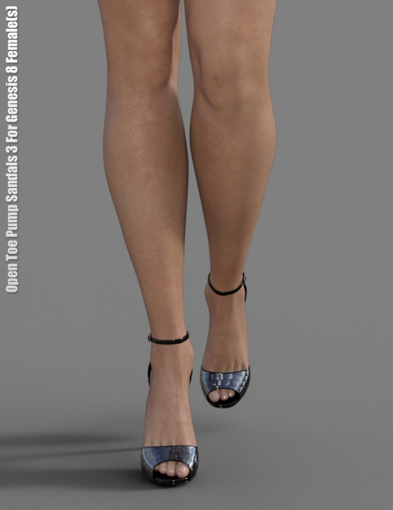 Open Toe Pump Sandals 3 for Genesis 8 Female(s)_DAZ3D下载站