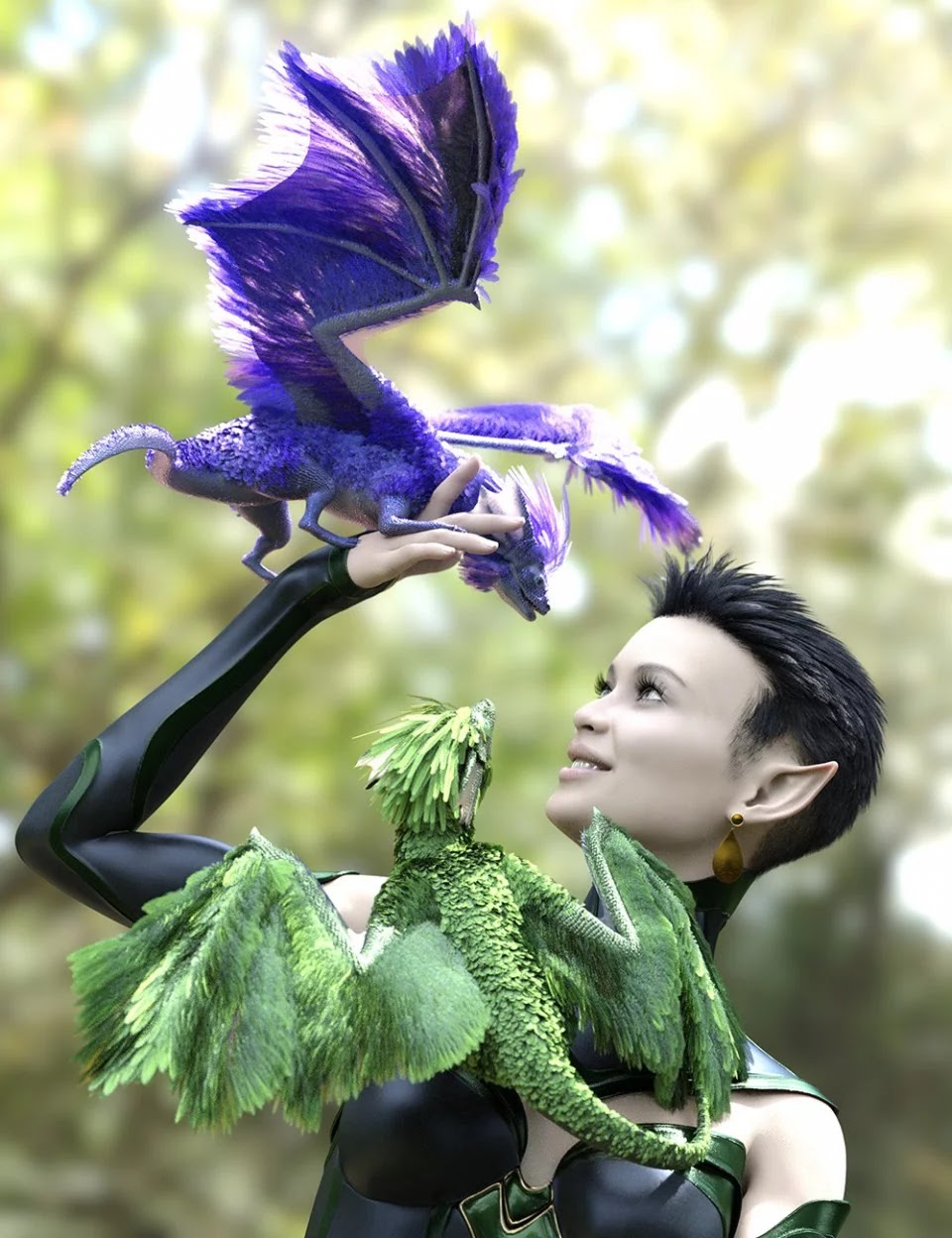 Oso Pixie Dragon for Daz Dragon 3_DAZ3D下载站