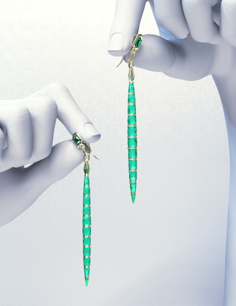 PTF Crystal Drop Earrings_DAZ3D下载站
