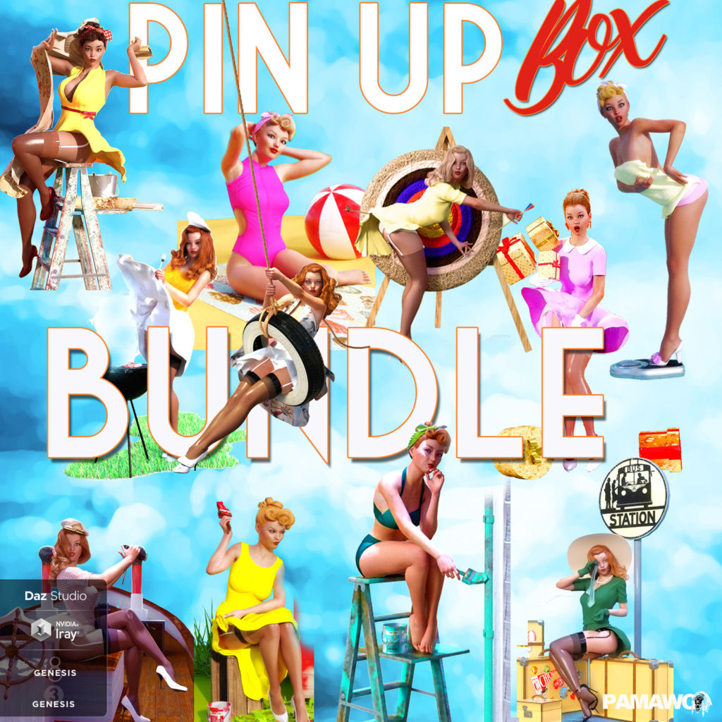 Pin Up Box BUNDLE for DS_DAZ3D下载站