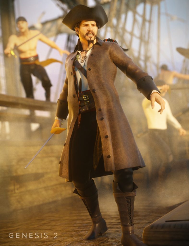 Pirate for Genesis and Genesis 2 Male(s)_DAZ3D下载站