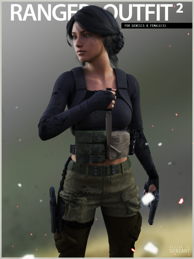 Ranger Outfit 2 for Genesis 8 Female_DAZ3D下载站