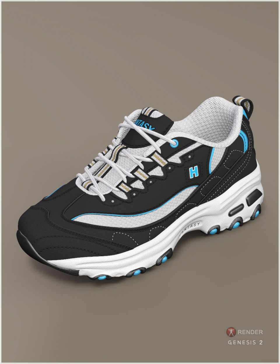 Running Shoes 3 for Genesis 2 & 3_DAZ3D下载站