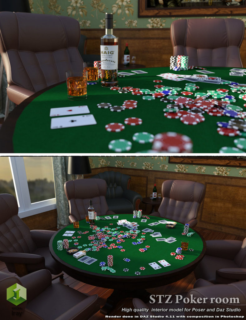 STZ Poker Room_DAZ3D下载站