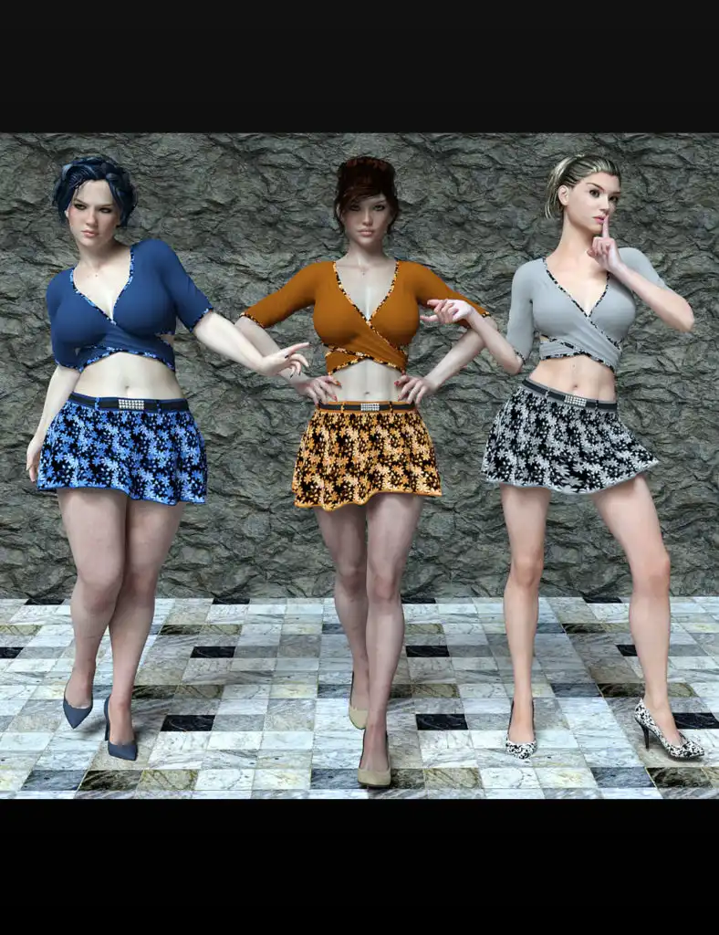 Savannah Wrap Top and Skirt_DAZ3DDL