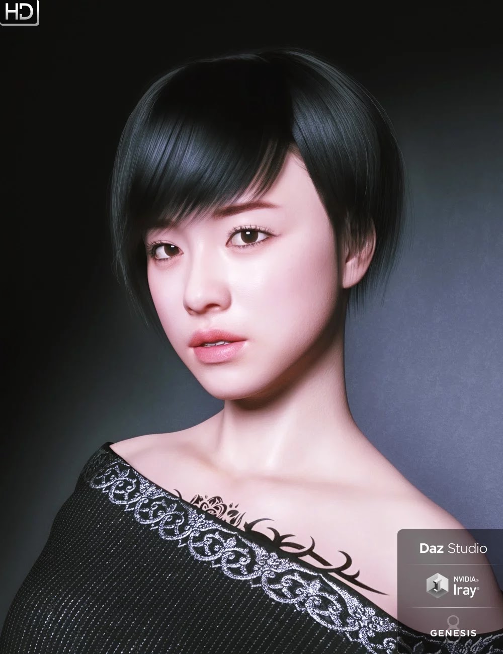 Saya HD Character And Hair for Genesis 8 Female_DAZ3D下载站
