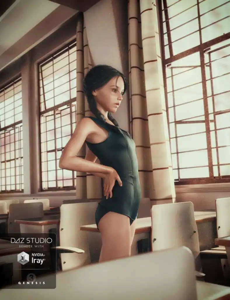 School Sports Outfits for Genesis 3 Female(s)_DAZ3D下载站