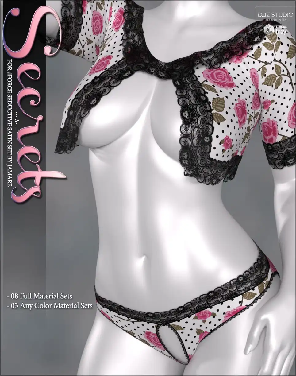 Secrets for dForce Seductive Satin Set_DAZ3DDL
