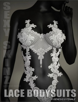 性感的Skinz -蕾丝紧身衣创世纪8女性 - Sexy Skinz – Lace Bodysuits for Genesis 8 Female_DAZ3D下载站