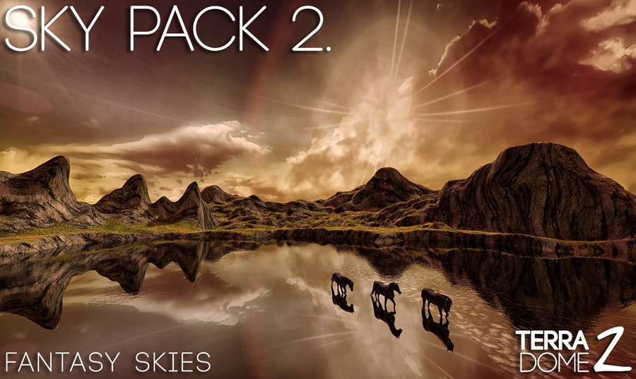 SkyPack2 For TerraDome2 – Fantasy Skies_DAZ3DDL