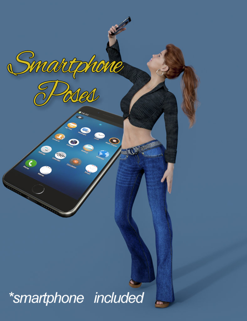 Slide3D Smartphone Poses for Genesis 8 Females_DAZ3D下载站