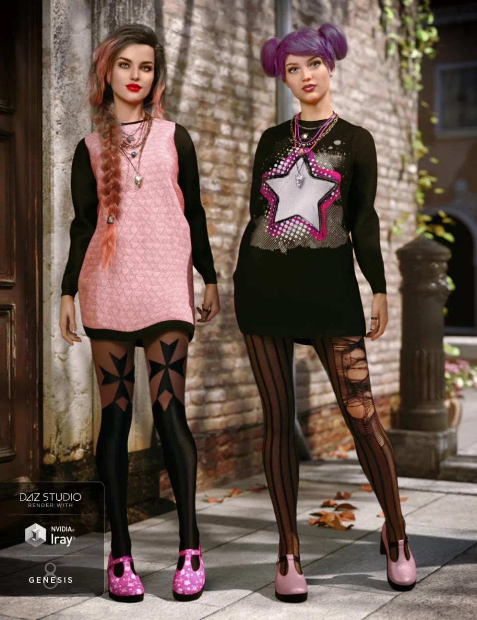 Slouchy Sweater Outfit Textures_DAZ3DDL