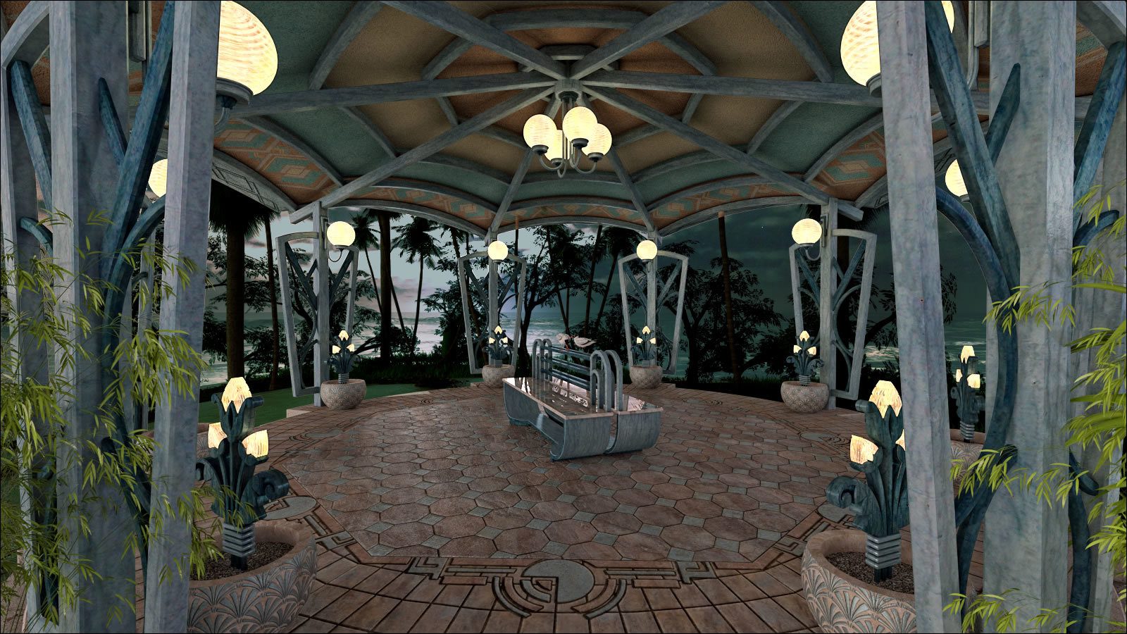South Beach Deco Pavilion_DAZ3D下载站