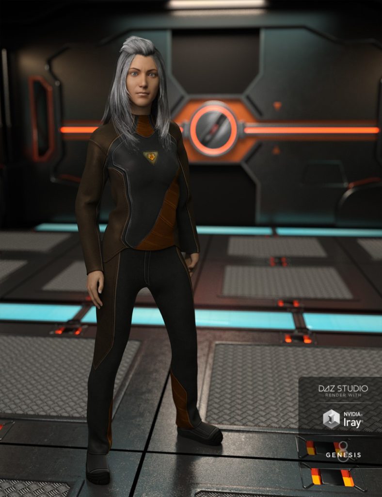 Space Explorer Uniform for Genesis 8 Female(s)_DAZ3D下载站