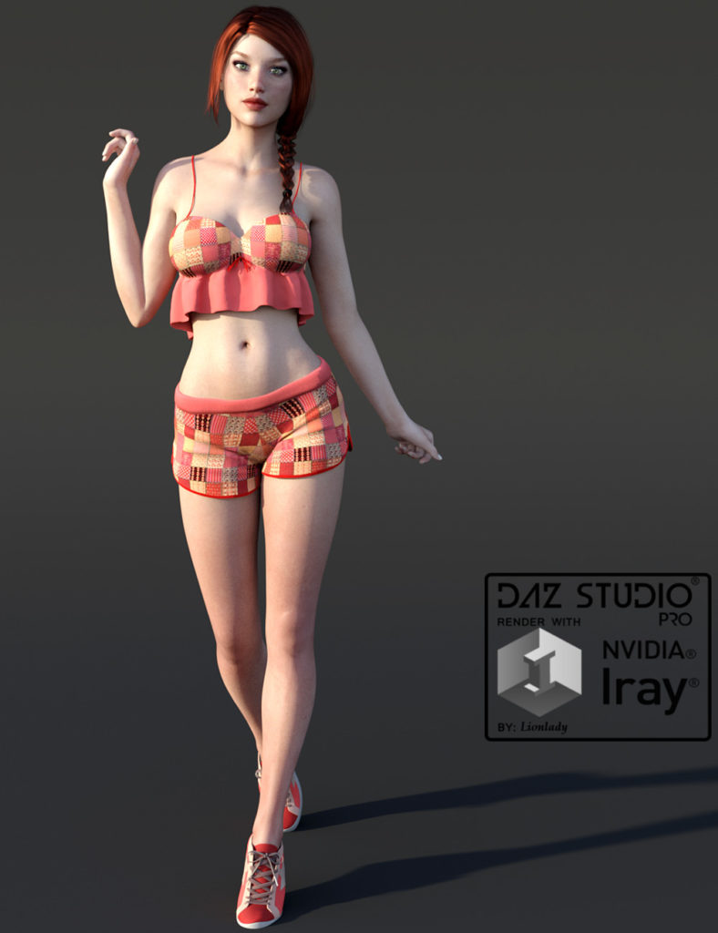 Spring-Patches Outfit for G3F_DAZ3D下载站