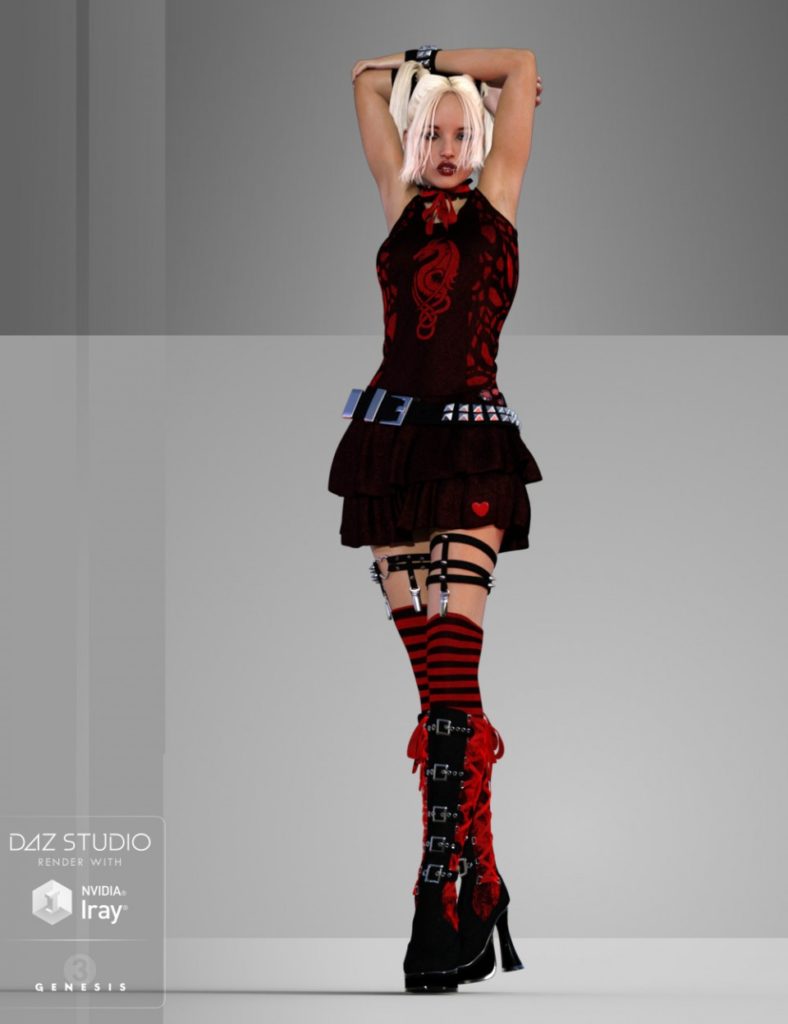 Studded Goth for Genesis 3 Female(s)_DAZ3D下载站