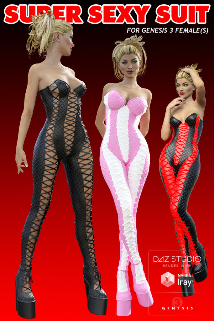 Super Sexy Suit for G3 Female(s)_DAZ3D下载站