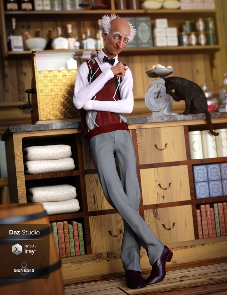 Sweater Vest Outfit for Genesis 8 Male(s)_DAZ3D下载站