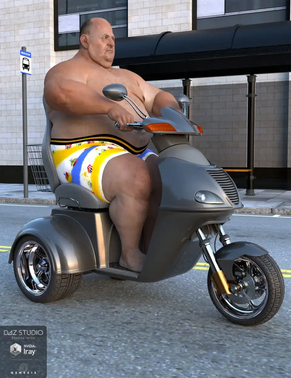 The Wanderer Mobility Scooter_DAZ3D下载站