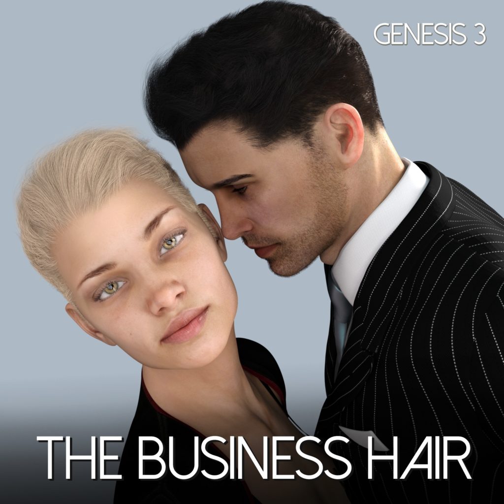 The Business Hair for Genesis 3 Male and Female_DAZ3D下载站