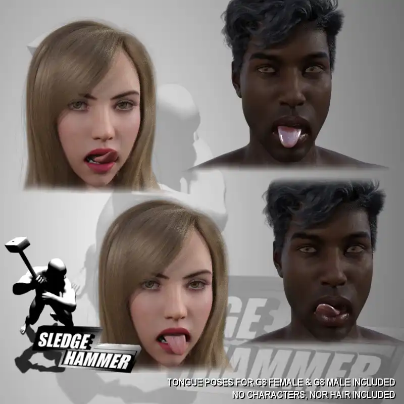 TonguePlus For G8 Couple_DAZ3DDL