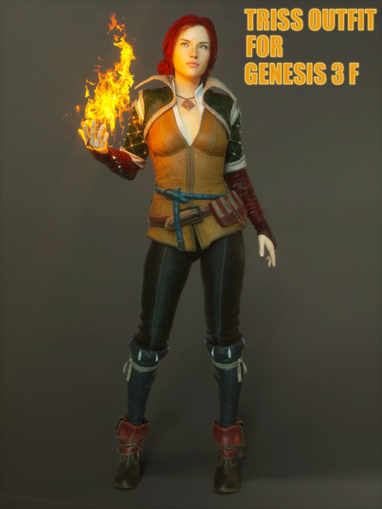 Triss Outfit For G3F_DAZ3D下载站