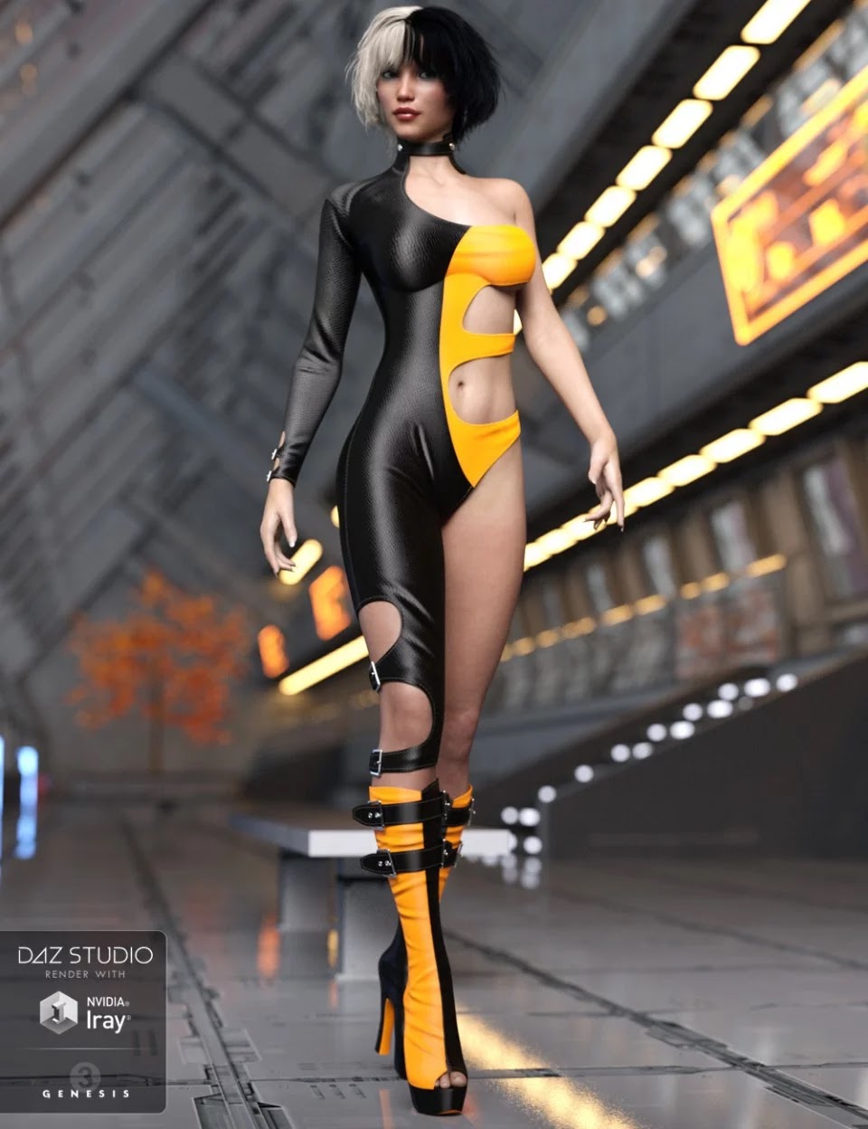 Two Phased Outfit for Genesis 3 Female(s)_DAZ3D下载站