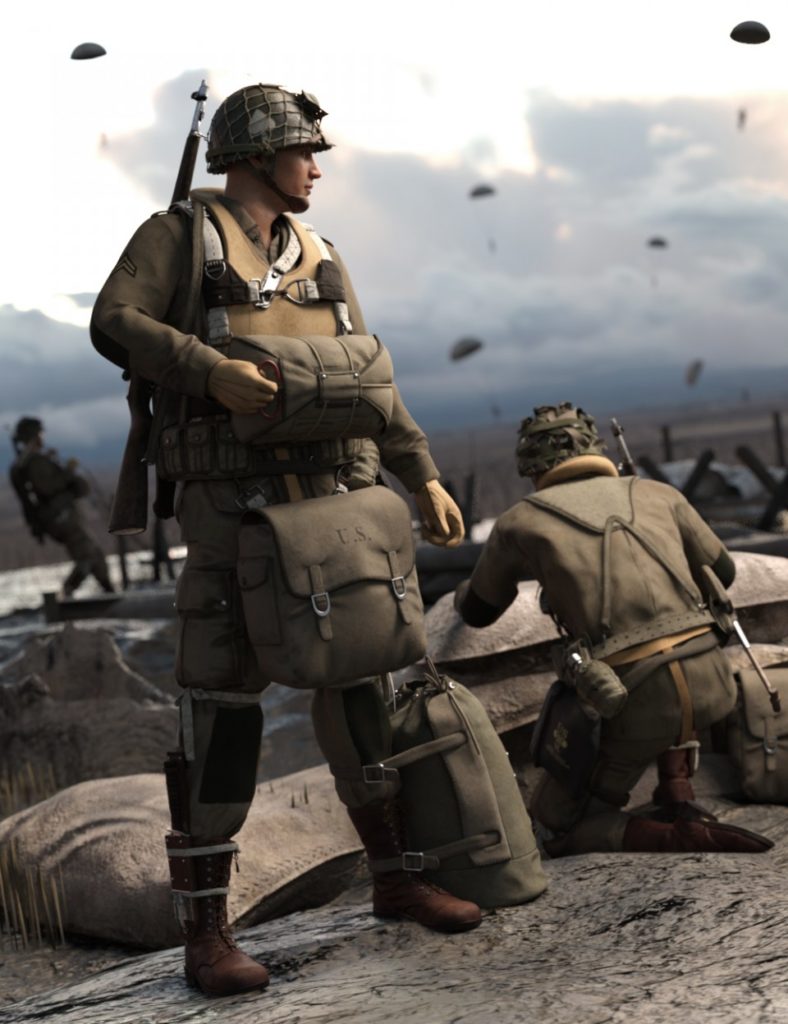 US WW2 Uniform Paratrooper Expansion_DAZ3DDL