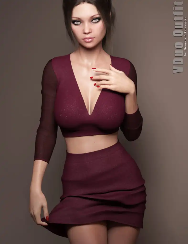 VDuo Shirt and Skirt for Genesis 8 Females_DAZ3DDL