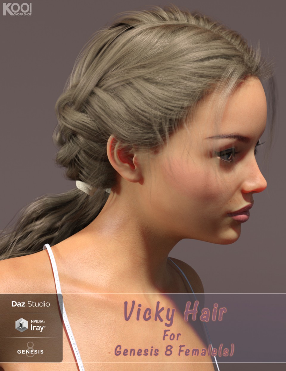 Vicky Hair for Genesis 8 Female(s)_DAZ3D下载站
