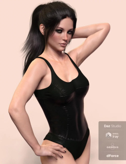 x时尚龙葵紧身衣创世纪8女(s) - X-Fashion Nightshade Bodysuit for Genesis 8 Female(s)_DAZ3D下载站