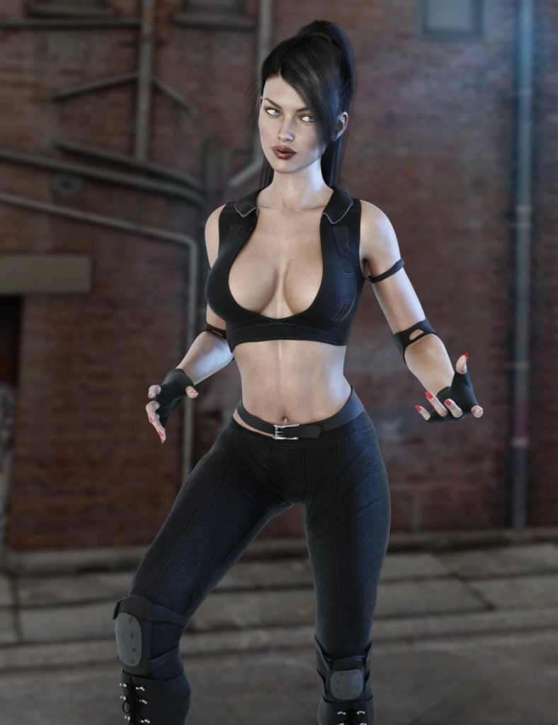 X-Fashion Combat Outfit for Genesis 3 Female(s)_DAZ3D下载站