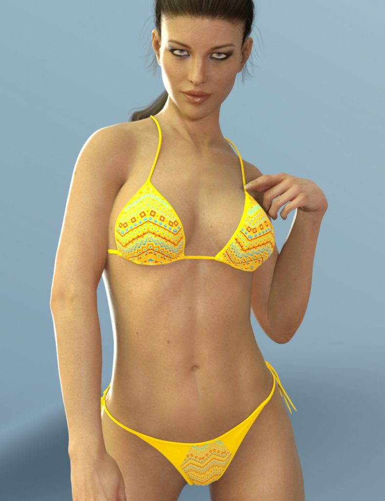 X-Fashion String Bikini for Genesis 8 Female(s)_DAZ3D下载站