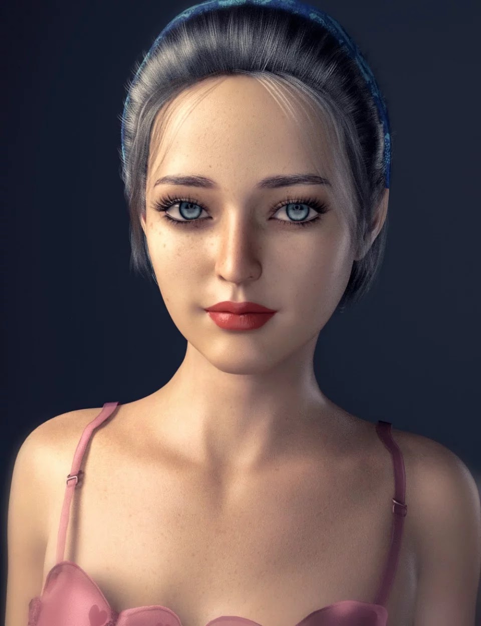 XiaoFang Character and Hair For Genesis 8 Female(s)_DAZ3D下载站