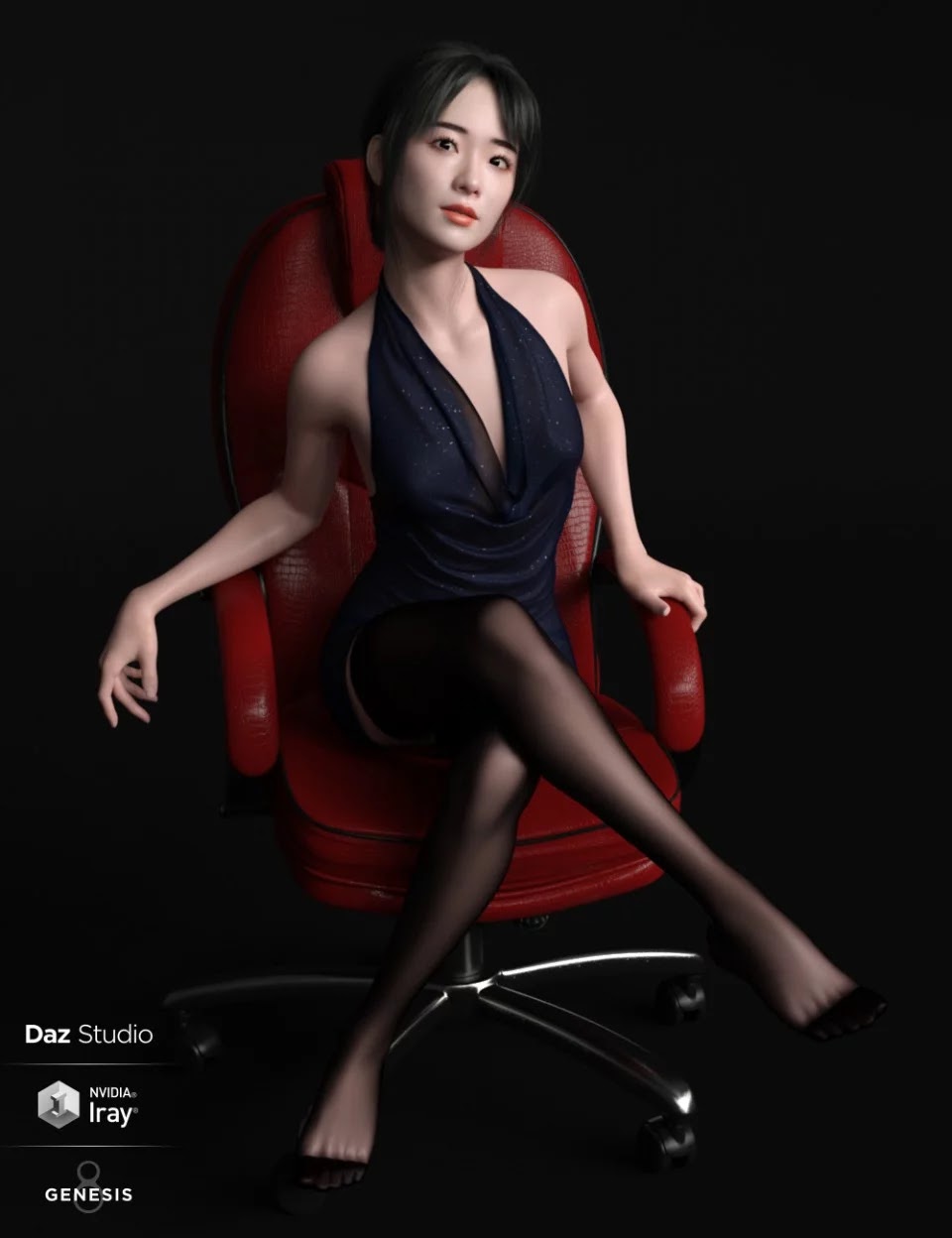 Xu Character And Hair for Genesis 8 Female_DAZ3D下载站