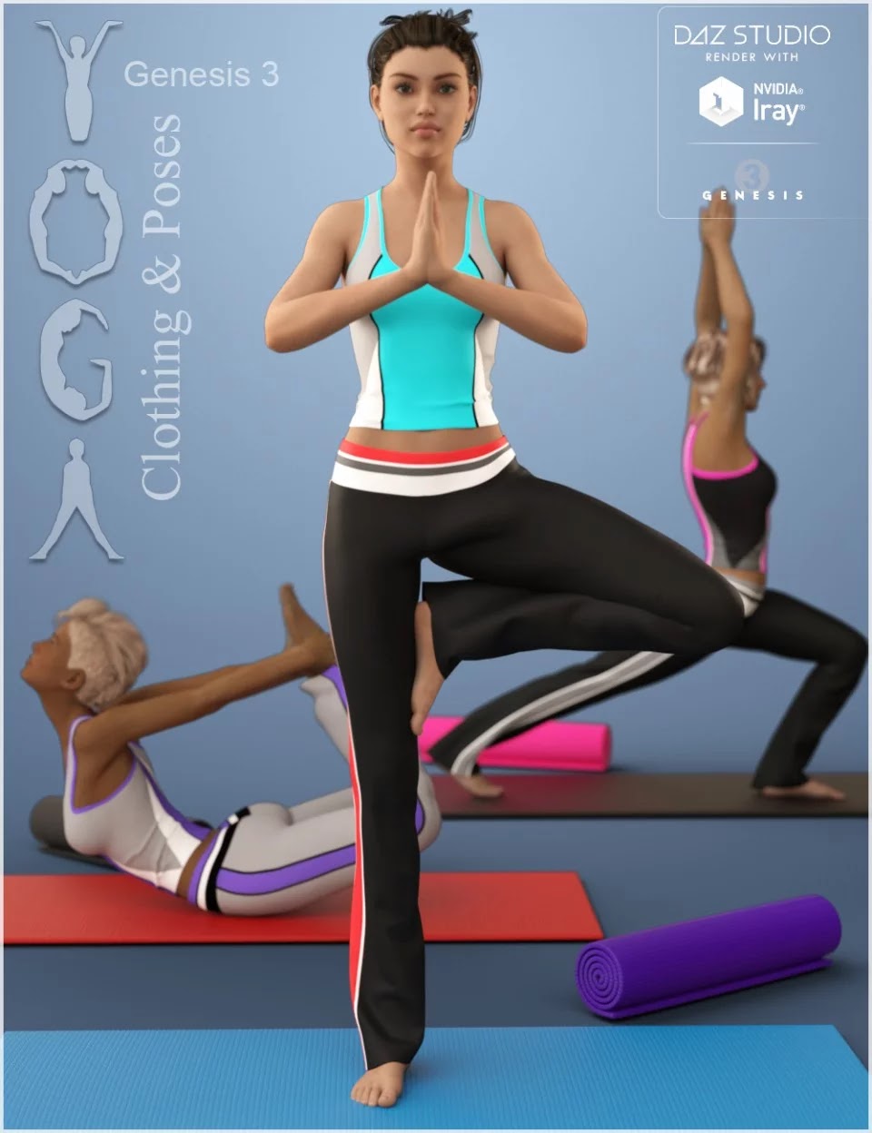 Yoga for Genesis 3 Female(s)_DAZ3D下载站