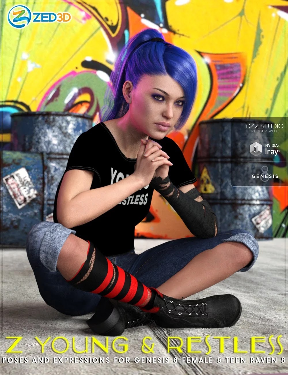 Z Young and Restless Poses for Teen Raven 8_DAZ3D下载站