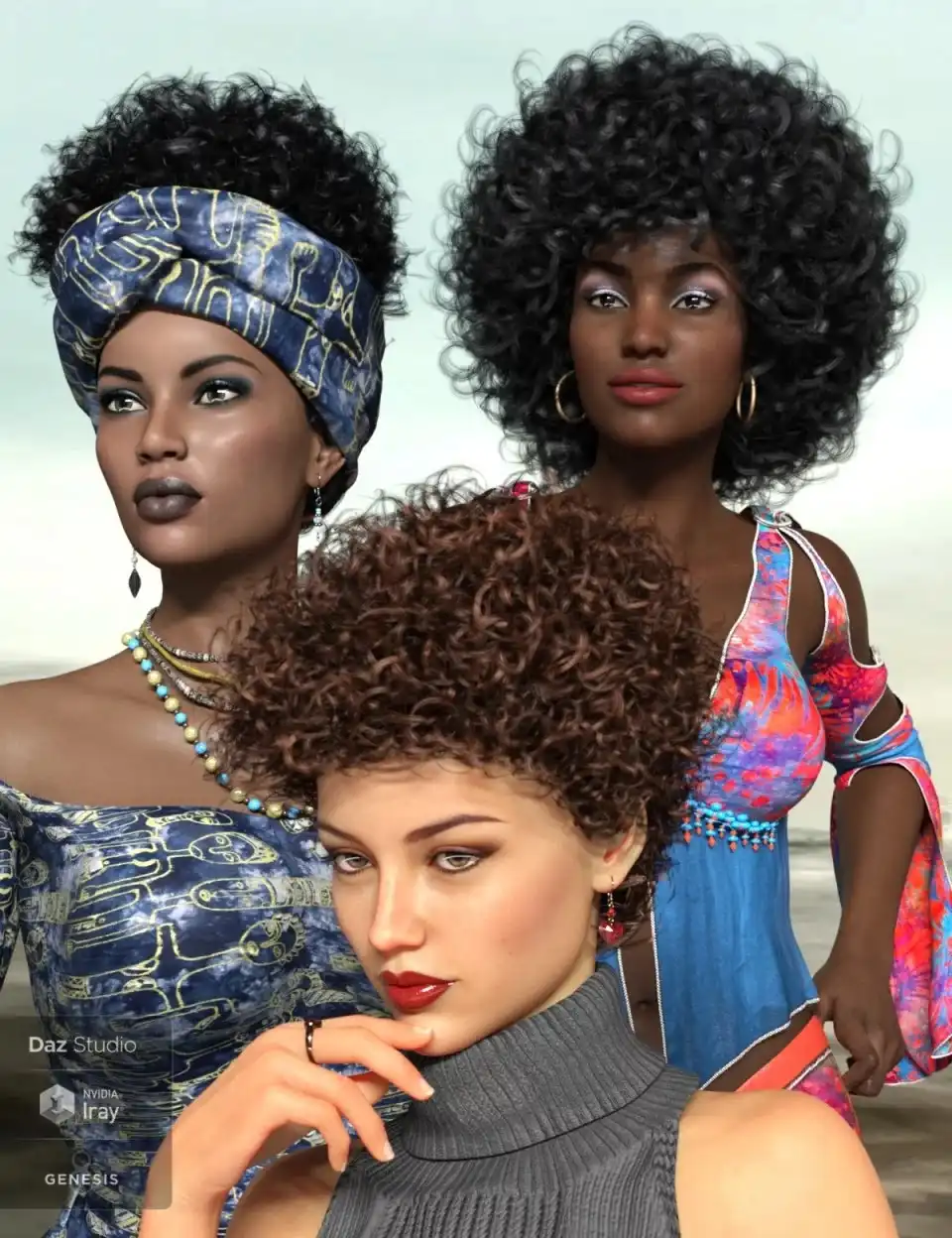 Zahara Hair 2 for Genesis 8 Female(s)_DAZ3DDL