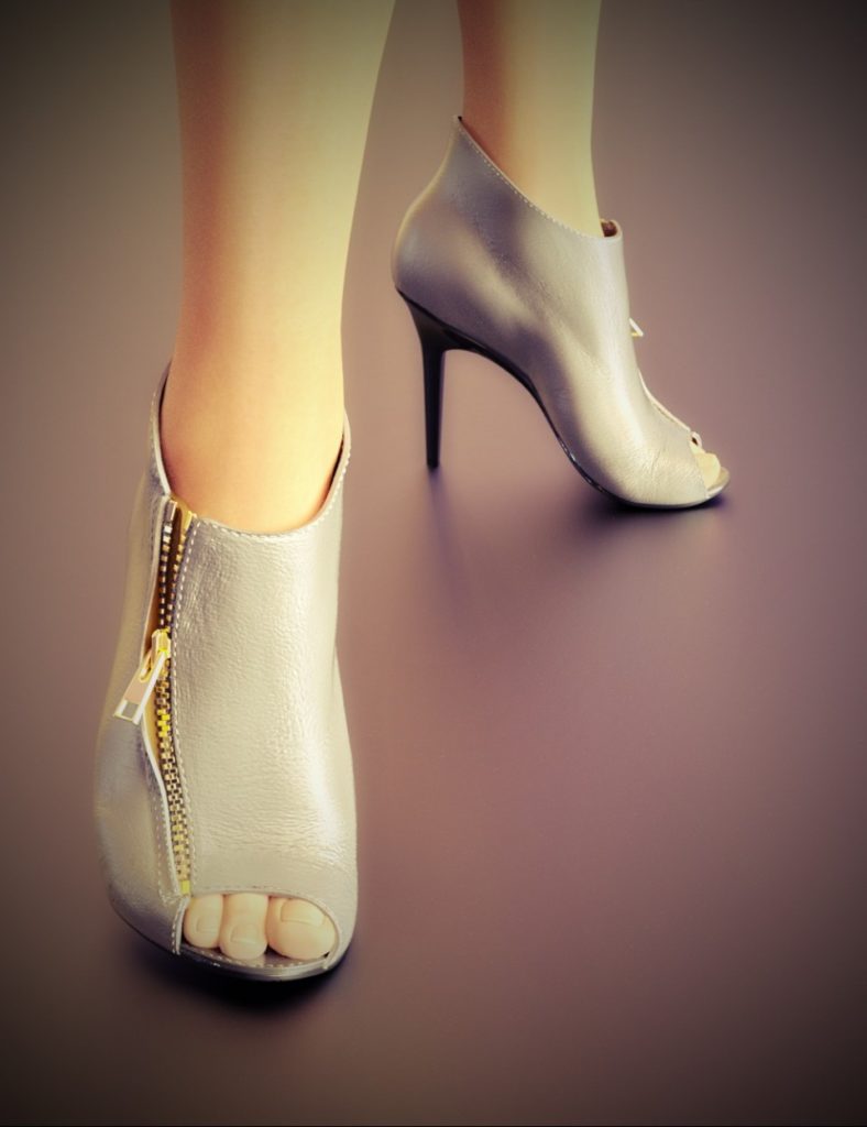 Zipper Ankle Boots for Genesis 3 Female(s)_DAZ3DDL